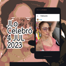 Imagen, foto o portada de Así JLo «Lola» celebró el 4 de Julio este 2023