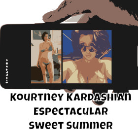 Espectacular Kourtney Kardashian muestra su barriguita en traje de baño