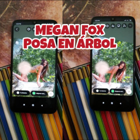 Imagen, foto o portada de Así posó la actriz y modelo Megan Fox sobre los árboles